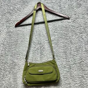 Baggalini Crossbody Bag Green Multi Pockets Lightweight Adjustable‎ Strap Travel